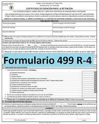 Certificado de Exención para la Retención en Puerto Rico (Formulario 499 R-4)